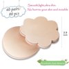 YISIBIA 40 Pairs Nipple Covers For Women Disposable Invisible & Natural Satin Nipple Stickers Petals Breast Pasties (Nude)