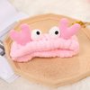Beaupretty 2 Pieces Spa Headband Face Wash Headband Cute Cartoon Crab Headband Elastic Hair Band Women Girls Makeup Hairbands(Khaki,Pink)