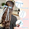10pcs Bow Hair Clips Hair Clip Set Metal Hair Clips Long Tail Bow Hair Ties For Women Teenagers Children, Five Colors Bow Hair Clips Accessories