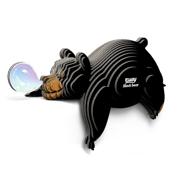 Eugy Black Bear 3D Puzzle, 24 Piece Eco-Friendly Educational Toy Puzzles for Boys, Girls & Kids Ages 6+