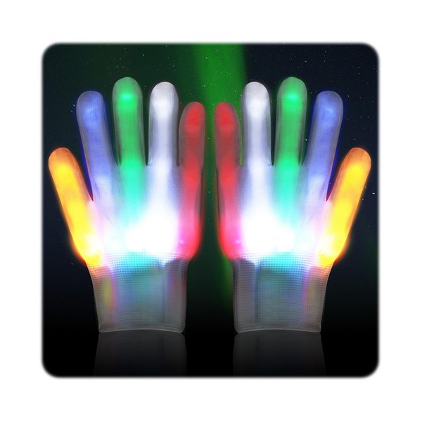 Christmas Costumes Toys for Ages 8-13 and Toys for 7+ Year Old Boys Girls LED Gloves for Kids Rave Gloves Chrismas Party Cool Toy for Outdoor Games Glow Party Favors Unique Glowing Birthday Toys