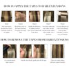 GOO GOO Hair Extension Tape Replacement for Tape in Hair Extensions Double Sided Professional Strong No-Residue Tapes, 72pcs 1.6 * 0.3inch per Piece