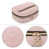 YARWO Crochet Hook Case, Travel Organizer Bag for Crochet Hooks, Aluminum Crochet Hooks, and Crochet Supplies, Dusty Rose (Bag Only)