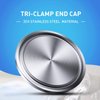 6 Pieces 1.5 Inch Sanitary Fitting Cap Stainless Steel 304 Sanitary End Cap Pipe Fitting Clamp Solid End Caps Blind Tri Caps Clamp for Dairy Products Food Wine Beverage Cosmetics Engineering