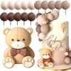 JeVenis Brown Bear Cake Decoration Baby Bear Baby Shower Cake Topper Bears Cake Decoration Baby Shower Birthday Cake Decoration