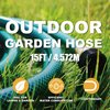 FUNJEE 1/2" 15 FT Outdoor Garden Hose for Lawns, Boat Hose, Flexible and Durable,No Leaking, GHT Fitting for Household (Green, 15FT)