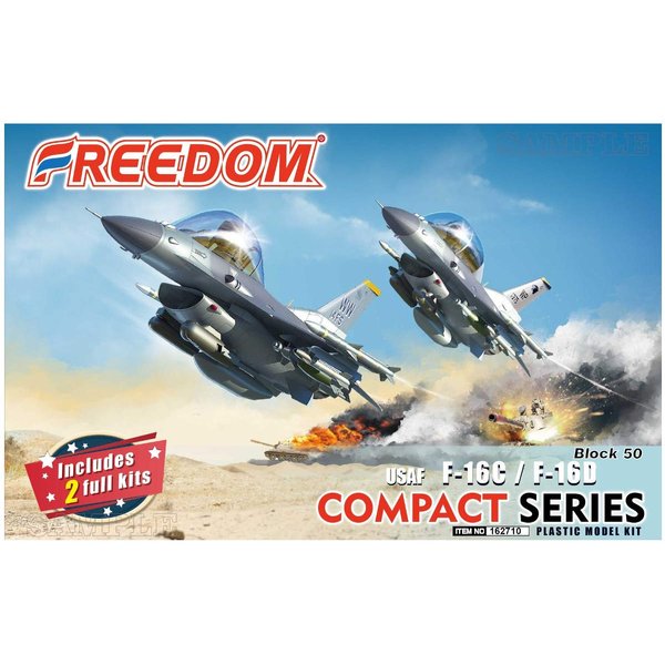 Freedom Model Kits Compact Series The United States Air Force USAF F-16C / F-16D Block 50 Plastic Model FRE162710