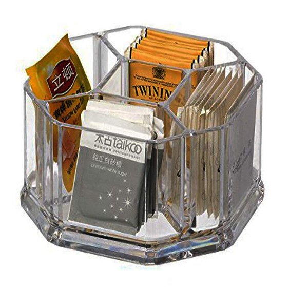 Yakri Acrylic Tea Bags Holder Coffee Sugar Bag Case Guest Room Organizer Storage Boxes-5 Department for Kitchen,Home YTBH-002