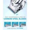 Moorehl Professional Hair Clippers for Men, Cordless Barber Clippers for Hair Cutting Kit, Wireless LCD Display & Silver Metal Casing Hair Trimmers Set, Rechargeable Haircut Machine for Family