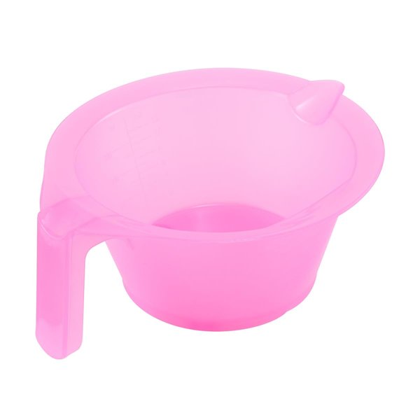 3pcs Hair Dye Bowl Blending Plastic Mixing Bowl Silicone Mixing Bowl Salon Hair Bowl Hair Color Mixing Bowls Highlight Hair Color Brush Pink Hairdressing Tint Bowls