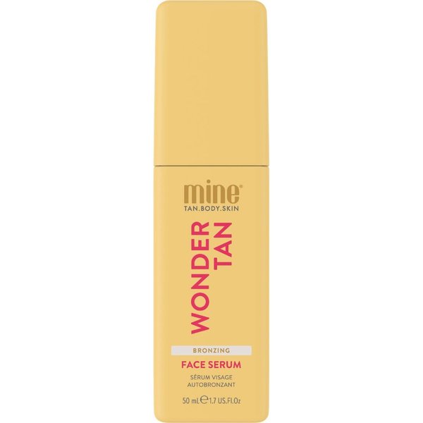 Minetan Wonder Tan | Clear Bronzing Face Serum - Gradual Daily Sunless Tan, Infused with Hyaluronic Acid & Vitamin C, Hydrating, Dark Bronze Finish 1.7 Fl Oz