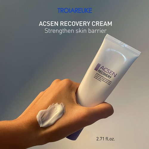 TROIAREUKE ACSEN Recovery Cream | Hydrating, Soothing, Facial Moisturizer, Centella Asiatica, Olive Oil, Squalane, Sensitive, Dry, Dehydrated Skin, Reduces Signs of Acne Scars
