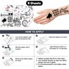 8 Sheets (95PCS) Music Temporary Tattoos Stickers Musical Note Black Theme Birthday Party Decorations Supplies Favors for Kids Girls Boys Gifts Prizes Rewards