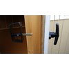 Shed Door T-Handle Lock Kit - Longer 5-1/2" Stem - Includes 2 Keys, 2 Screws, Allen Wrench, 5-1/2" Stem, Shed Lock, Barn Door Lock, Playhouse Lock & Chicken Coop Lock (Black)
