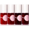 4 Colors Lip Tint Stain Set,Mini Velvet Lip Tint Watery Lip Stain Long Lasting Waterproof Moisturizing Lip & Cheek Tint,Hydrating,Natural Glossy Liquid Lipstick Lip Gloss Kits for Women