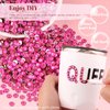 8000PCS 3mm Resin Rhinestones Bulk for Crafting (Hot Pink), Flatback Bedazzling Crystals for Crafts DIY Nail Decoration, Gems Charms for Tumbler Shoes Clothing Fabric with Pickup Pen and Tweezers