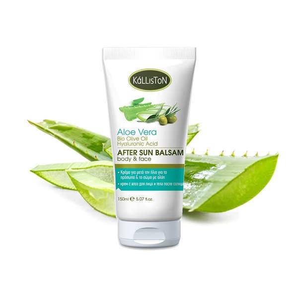 Kalliston, Organic Olive Oil & Aloe Vera Lotion, Body & Face Cream, After Sun Balsam, Greece, 5.07 oz Each, Pack of 2, 150ml