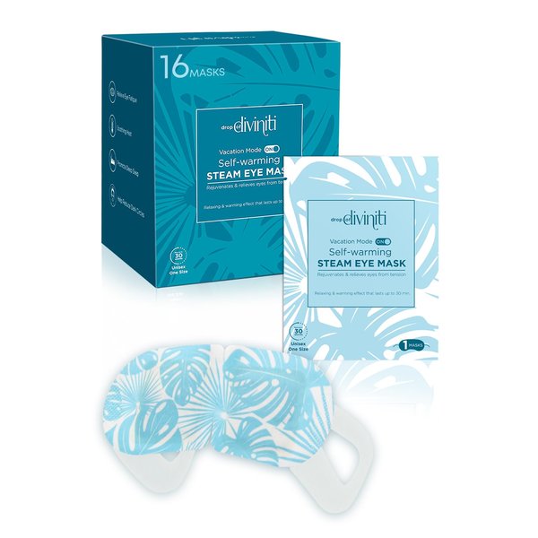 16-Pack Steam Eye Mask - Self Warming Heated Eye Mask for Dry Eyes, Up to 110F Degrees, Fast Soothing Relief - Puffy Eyes, Insomnia, Migraine - Stye Eye Treatment - Warm Compress for Eyes DiviniTi
