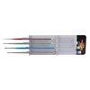 Schipper Paint Brushes, Set of 4 - Artists Paintbrush Set, Flagged Bristle, Acrylic, Gold