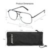 EYE ZOOM Readers Metal Frame Square Aviator Style Geek Reading Glasses for Men (Gold, Strength: +1.50)