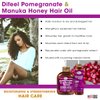 Difeel Pomegranate & Manuka Honey Premium Hair Oil 8 oz. - Growth Stimulating, Moisturizing & Strengthening Hair Oil for Dry, Damaged Hair