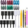 XEAOHESY 15 Pieces Nail Magnet Tool Set Magnet Plate Wand Board Magnetic Pen Stripe Nail Magnet Double Ended Magnet Wand Magnet Stick for Cat Eye Gel Polish Nail Art