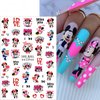 Cute Nail Art Stickers 6 Sheets Cute Nail Decals 3D Self Adhesive Cute Cartoon Nail Stickers Valentine's Day Heart Kawaii Nail Decals Charms for Women Girls Valentine's Day Nail Decoration Supplies