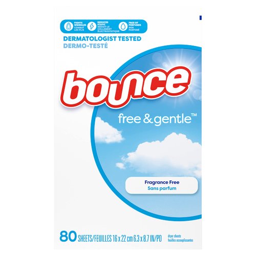 Bounce Free & Gentle, Fabric Softener Sheets, 80 Count