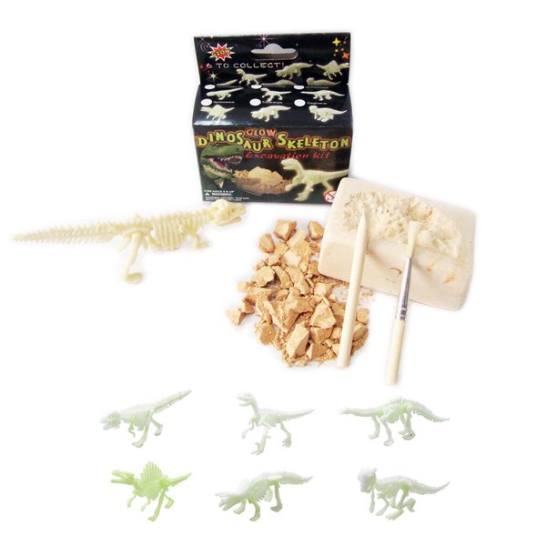 NW Active Kids Small Glow in The Dark Dinosaur Excavation Kit