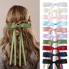 10 PCS Hair Bows for Women, Satin Hair Ribbon with Long Tail Bowknot Hair Clips for Women Girls, Hair Barrettes with Bow Accessories