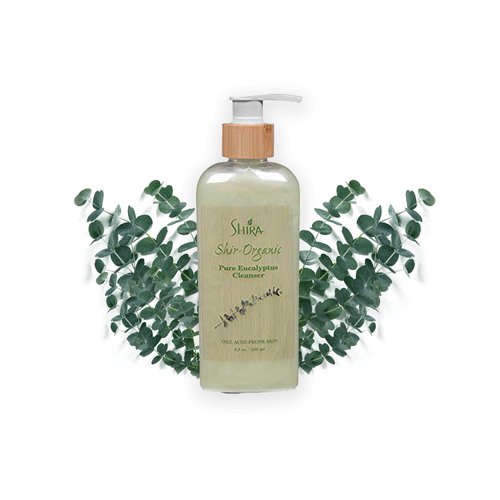 Shira Shir Organic Eucalyptus Cleanser Hydrating Facial Cleanser for Normal to Oily Skin. Antibacterial Acne Cleanser with Eucalyptus (200 ml)