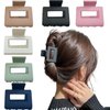 ZYIGYI 6 PCS Hair Claw Clips, 2" Matte Hair Clips for Women and Thin Thick Hair 6 Color