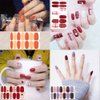 SILPECWEE 20 Sheets Glitter Nail Polish Strips Nail Stickers Full Nail Wraps for Women Adhesive Nail Polish Stickers Gel Sticker Nails with 1pc Nail File