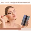 Lolalet Night Shades Magnetic Makeup Palette Empty, 2 Pack Magnetic Pallets with Mirror for Eyeshadow Lip Color Blush Powder Highlighter Contour -Stripeblack
