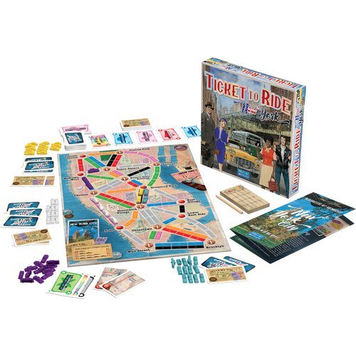 Ticket to Ride New York Board Game - Train Route-Building Strategy Game, Fun Family Game for Kids & Adults, Ages 8+, 2-4 Players, 10-15 Minute Playtime, Made by Days of Wonder