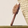 Rhinenet Handmade Wooden Paddle Hair Brush Air Cushion Comb Black Golden Sandalwood Cute Animal Shaped Anti-Static Brush for Massaging Scalp Women Men Kids Thick Thin Curly Dry Hair (Bear Shaped)