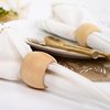 Alpha Living Home Spring Napkin Rings Set of 12, Wooden Serviette Holders, Round Serviette Rings Bulk for Party Decoration, Dinning Table, Family Gatherings - A Great Tabletop Décor - Natural