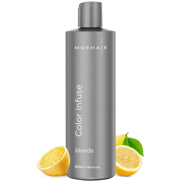 MOEHAIR Color Infuse Blonde Shampoo | Paraben & Sulfate Free Shampoo | Removes Unwanted Yellow Tones| Blonde Purple Shampoo | Neutralizes Brassiness | Professional-Grade Toning Shampoo (12 Fl. Oz)