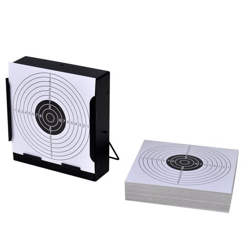 Pop Resin 100 Pack - Air Shot Paper Targets - 5.5 by 5.5 - Fits Gamo Cone Traps and Metal Box BB Catcher Target Holder Pellet Trap for Air Rifle/Airsoft Pistol (White)