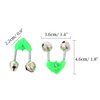 Wingsflying 10 Pcs Fishing Rod Extra Loud Alarm Dual Alert Bell Green Silver Tone