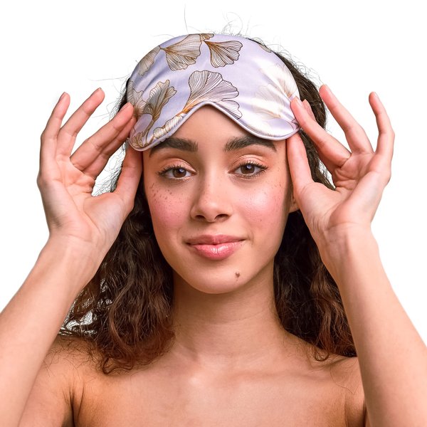 GRACE & COMPANY Pure Satin Eye Mask for Sleeping and Travel. Silky Smooth Sleep Mask-Serafina