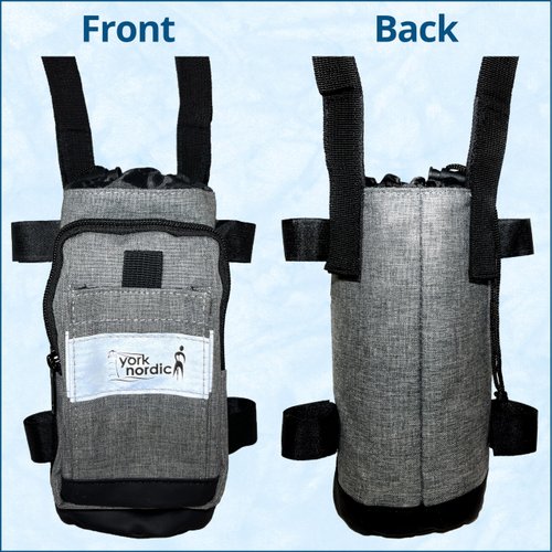 York Nordic Underarm Crutch Bag - Attaches to Your Crutches For an Easy Travel Accessory Featuring Dual Pockets and Large Compartment