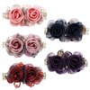 inSowni 5 Pack Glitter Sparkly Rhinestone Metal French Barrettes with Rose Flower Floral Alligator Snap Hair Clips Accessories for Women Girls