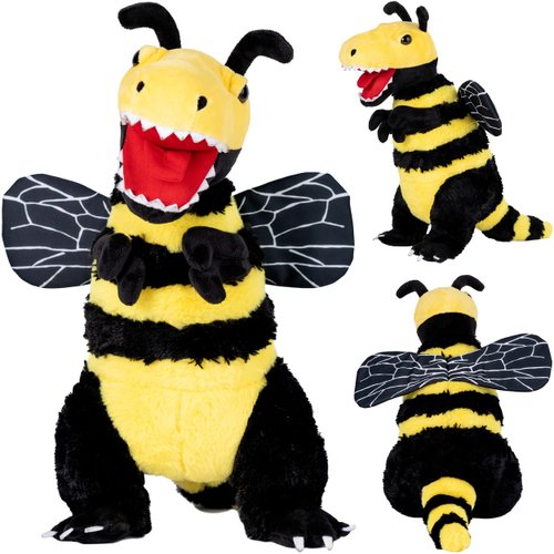 Randimals Plush Toy Stuffed Animal Mix - Bee & Tyrannosaurus Hybrid Stuffed Animals for Girls & Boys - Huggable & Soft Animal Characters Cute Plushies - Unique Toys for Discovery & Adventure
