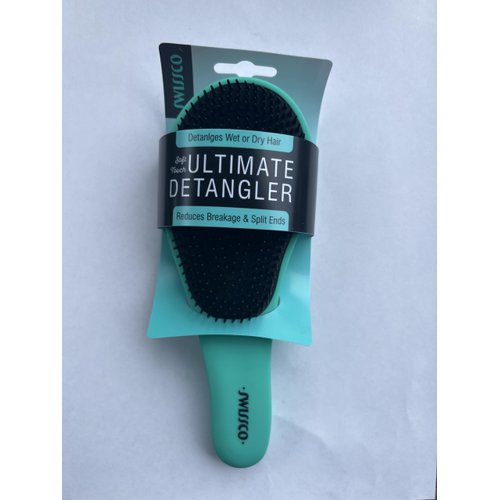 Swissco Soft Touch Detangling Hair Brush for Natural, Curly, Wet or Dry Hair (Teal)