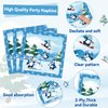 gisgfim 96PCS Winter Penguin Plates and Napkins Party Supplies Winter Birthday Party Tableware Set Winter Penguin Party Decorations Favors for Christmas Holiday Winter Dinner Serves 24 Guests