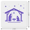 MAGJUCHE Nativity Manger Stencil 6 Inches, Reusable Christmas Stencil for Painting DIY Crafts Decor