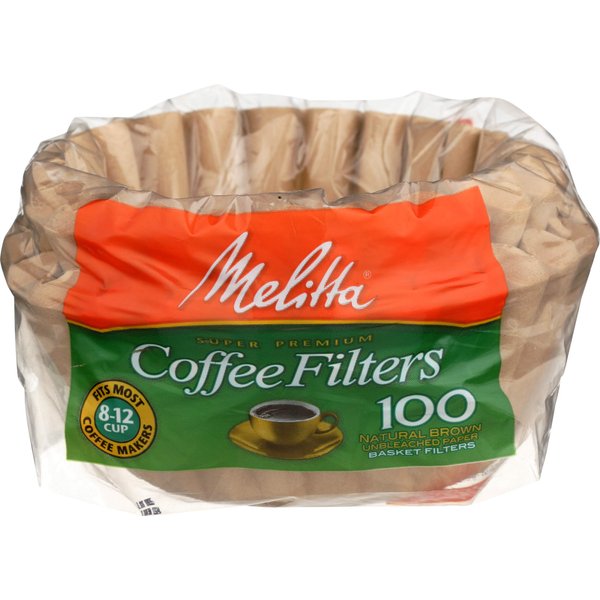 Melitta Inc, Coffee Filter Basket 8 to 12 Cup, 100 Count