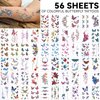 EMOME 700+ Styles Butterfly Temporary Tattoos for Women,112 Sheets Fake Tattoos That Look Real and Last Long,Tiny Waterproof Colorful Butterfly Tattoos and Arm Neck Hand Tattoo Stickers for Adults Girls