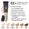 PHOERA Foundation,PHOERA CC Cream Foundation Color Correcting Anti Aging Hydrating Serum &SPF 25+,PHOERA Primer, PHOERA Makeup Foundation, Makeup Brushes (102 Nude+140 Buff Beige CC Cream)